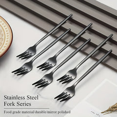 12pcs Stainless Steel Fruit Forks Salad Forks Set