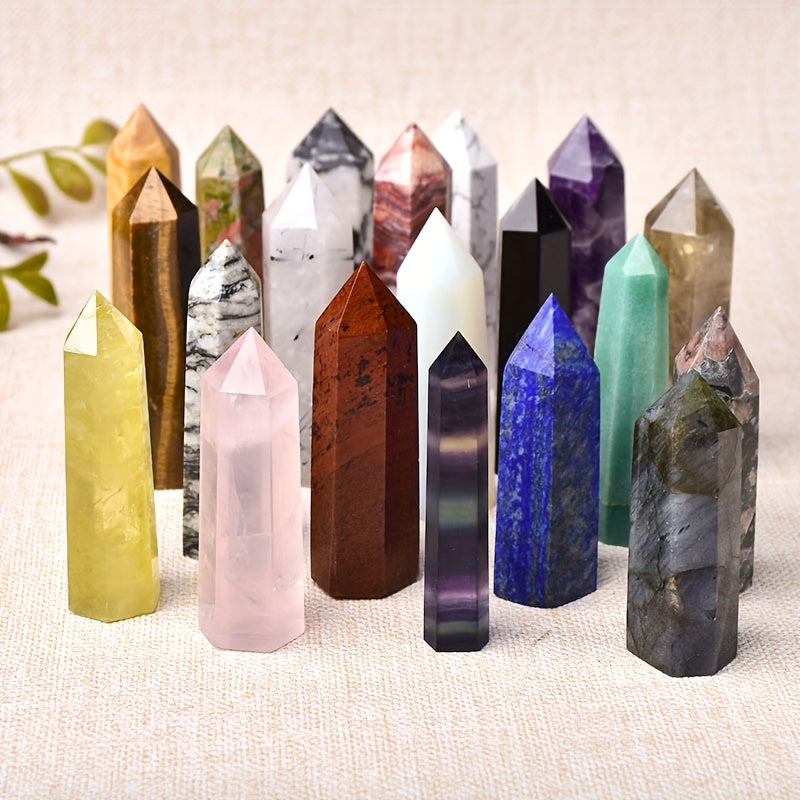 Healing Crystal Wand Amethyst Rose Quartz for Energy and Stress Relief