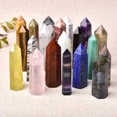 Healing Crystal Wand Amethyst Rose Quartz for Energy and Stress Relief