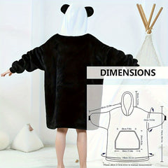 Oversized Sherpa Fleece Hoodie Blanket Cozy Soft Warm Snuggle Throw Sweatshirt