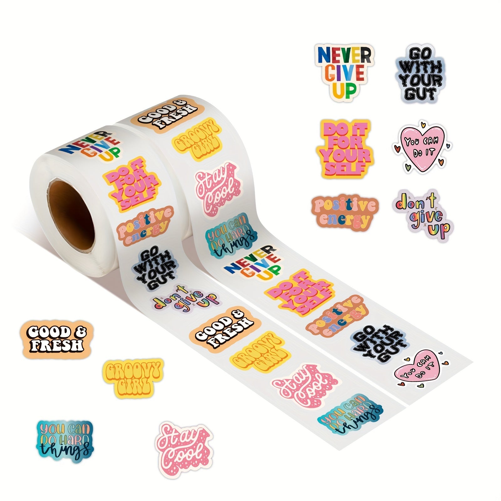 500 Positive & Motivational Stickers Waterproof Vinyl Decals