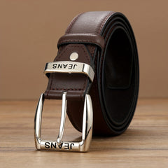 Vintage Men's Double Circle Engraved Belt