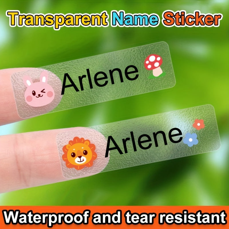 150pcs Custom Cartoon Name Stickers Waterproof Labels Personalized Stationery