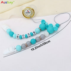 2pcs Personalized Pacifier Clips Customized Dummy Chain Gift