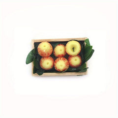 1:12 Scale Mini Apples Realistic Fruit Decor for Dollhouse Models - Red & Yellow