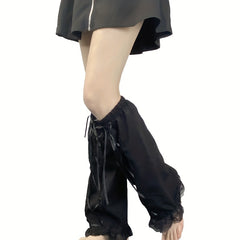 Lace Hollow Leg Warmers Gothic Knee High Socks