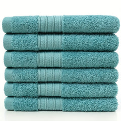 6pcs Household Cotton Hand Towel Soft Absorbent Towel