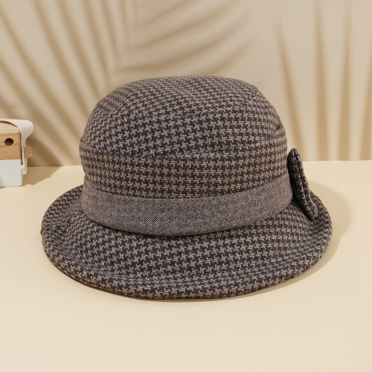 Casual Warm Bow Bucket Hat Fisherman Hat Cloche Hat