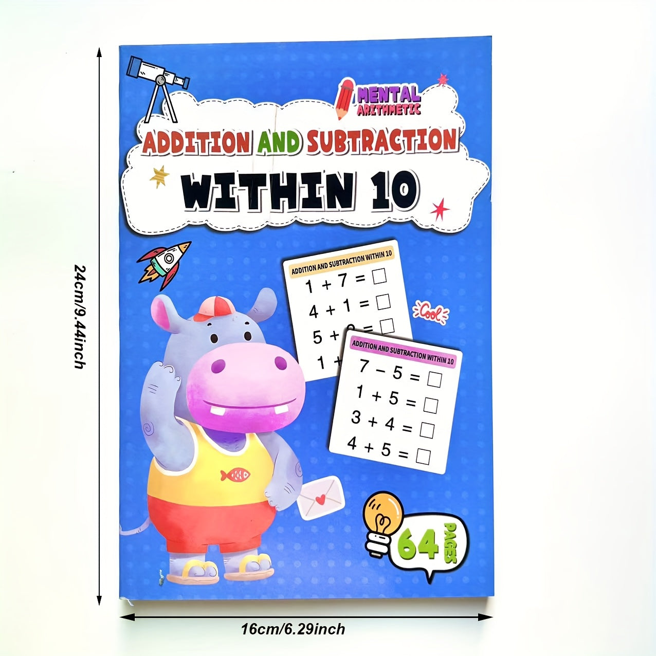 100 Math Operations Practice Books Arithmetic and Writing Skills 4pcs Set