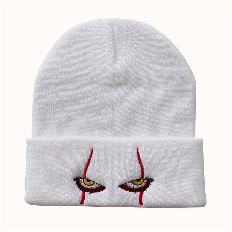 Scary Eyes Knitted Beanie Cap Anime Skull Caps Warm Knit