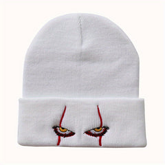 Scary Eyes Knitted Beanie Cap Anime Skull Caps Warm Knit