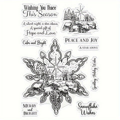 Snow Village Clear Stamp Silicone Stamp For Scrapbooking DIY Card Making