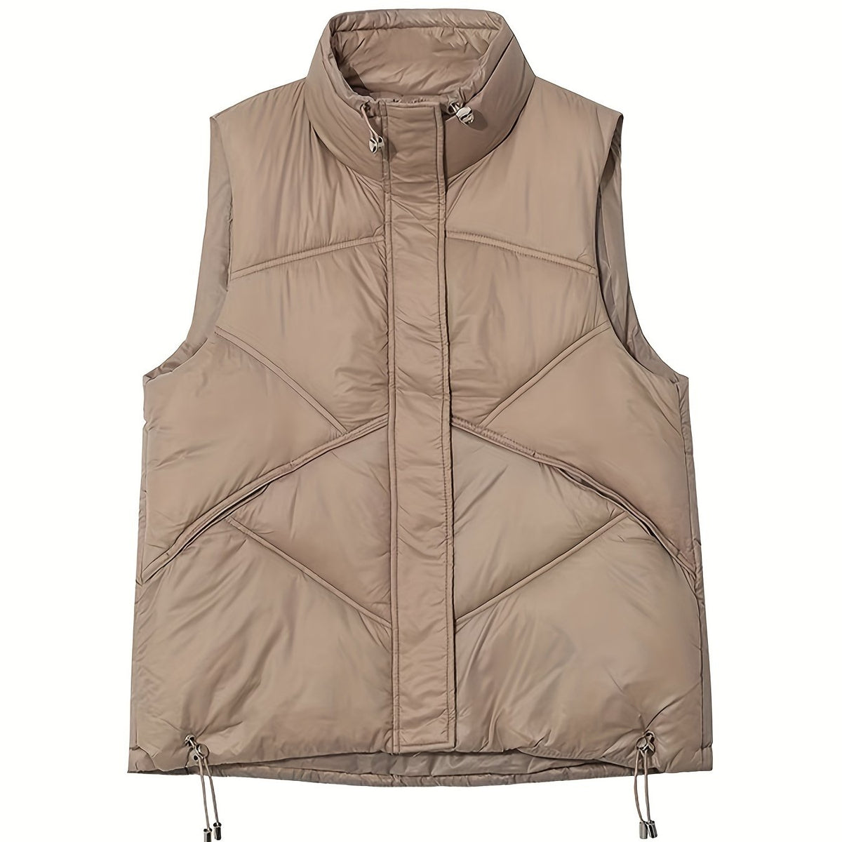 Women's Sleeveless Puffer Vest Stand Collar