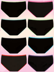 Teen Girls Cotton Brief Panties 8 Pack