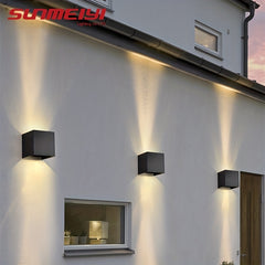 SUNMEIYI 12W LED Wall Light Outdoor Waterproof IP65 Porch Garden Wall Lamp