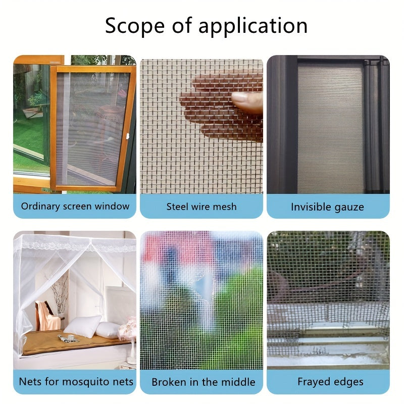 Window Screen Repair Patch 198x12 cm Self Adhesive Keep Mosquitoes Out
