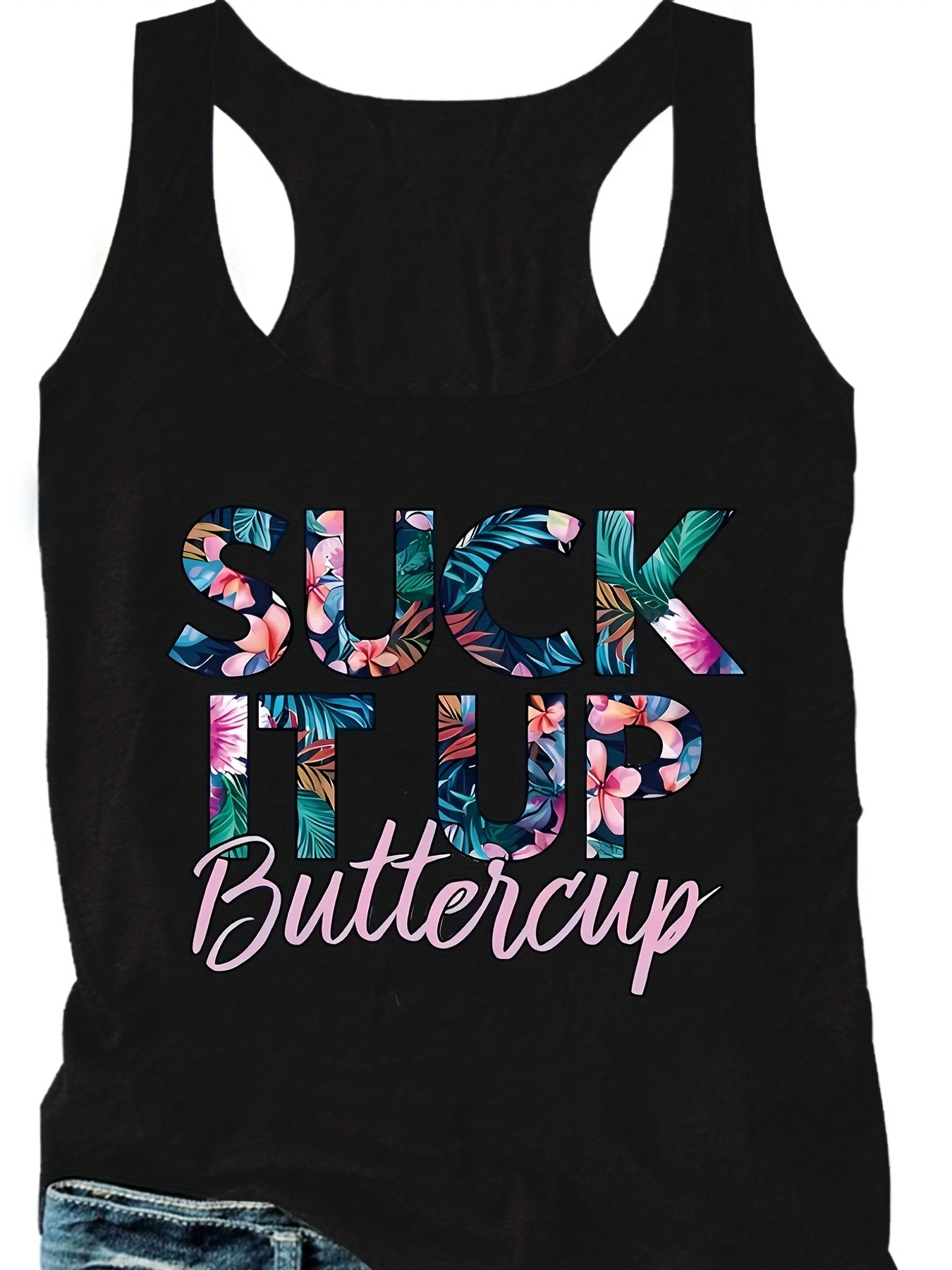  Tropical Print Tank Top
