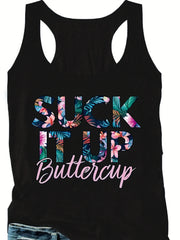  Tropical Print Tank Top