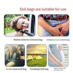 1pc Disposable Vomiting Bags for Car Travel & Traffic Jam