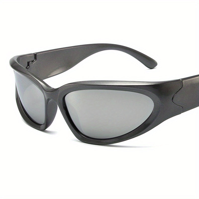 Y2K One piece Sunglasses Cyberpunk Mirror Lens Glasses UV400