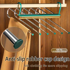 1pc Folding Pants Hangers Anti Slip Magic Storage Hanger For Ties Camisoles