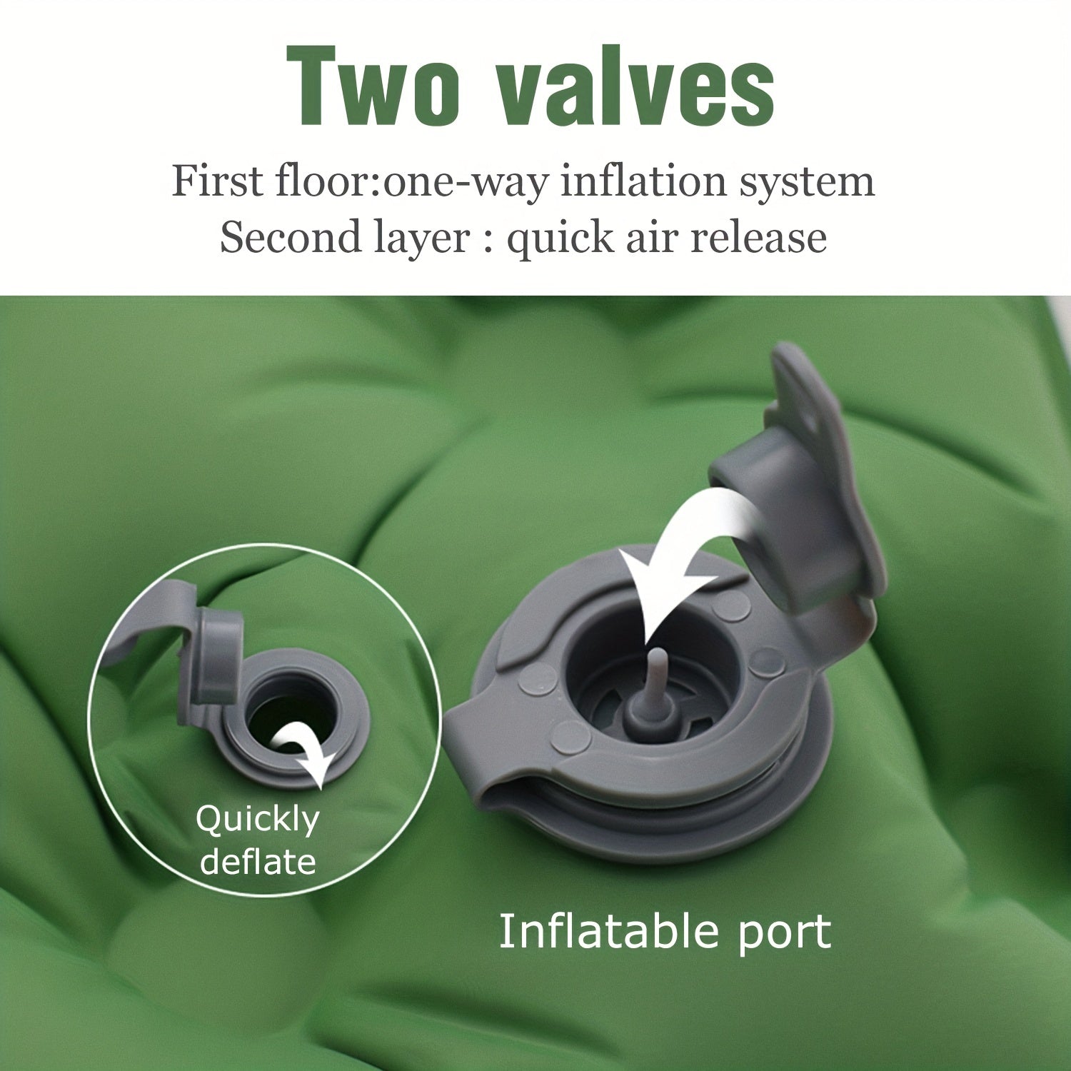 Camping Double Inflatable Mattress with Built-in Pillow