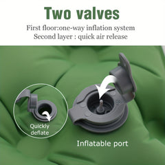 Camping Double Inflatable Mattress with Built-in Pillow