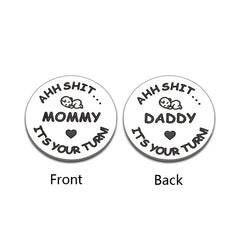 Double Sided Decision Coins for Parents - Perfect Gift for Dad Mom Husband Wife