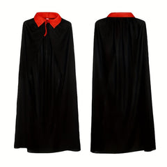 Halloween Cloak Adult Makeup Costume Props Red Standing Collar Death Cloak