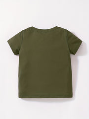 Boys Funny Mister Print T shirt Kids Short Sleeve Tee Top