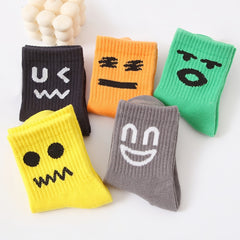 5 Pairs Kids Cotton Crew Socks Warm Winter Boys Girls