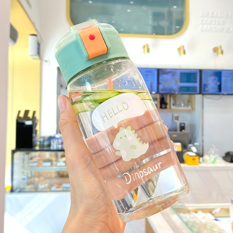 600ML Straw Water Bottle Portable Water Cup for Boys and Girls