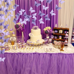 2pcs Light Purple Butterfly Paper Garland for Events