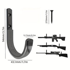 Durable Archery Wall Mount Hooks Soft Padded Stainless Steel Screws