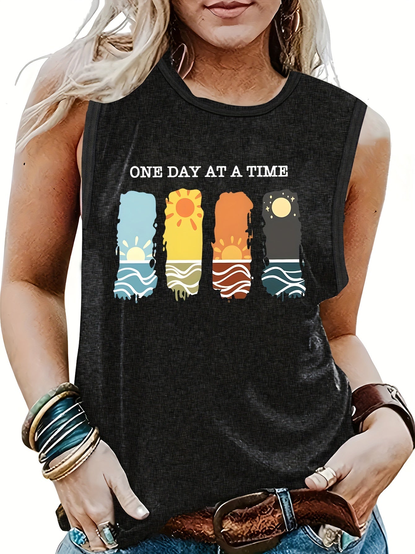 Summer Graphic Print Tank Top Women's Clothing