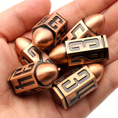 Solid Metal Polyhedral Dice Set for Tabletop Game