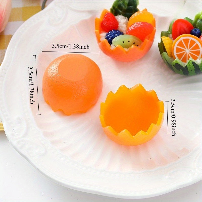 PVC Simulated Watermelon & Orange Bowls for Food Play
