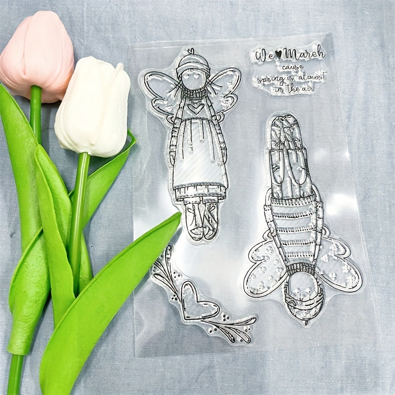 1pc Butterfly Transparent Stamp for DIY Card Decoration
