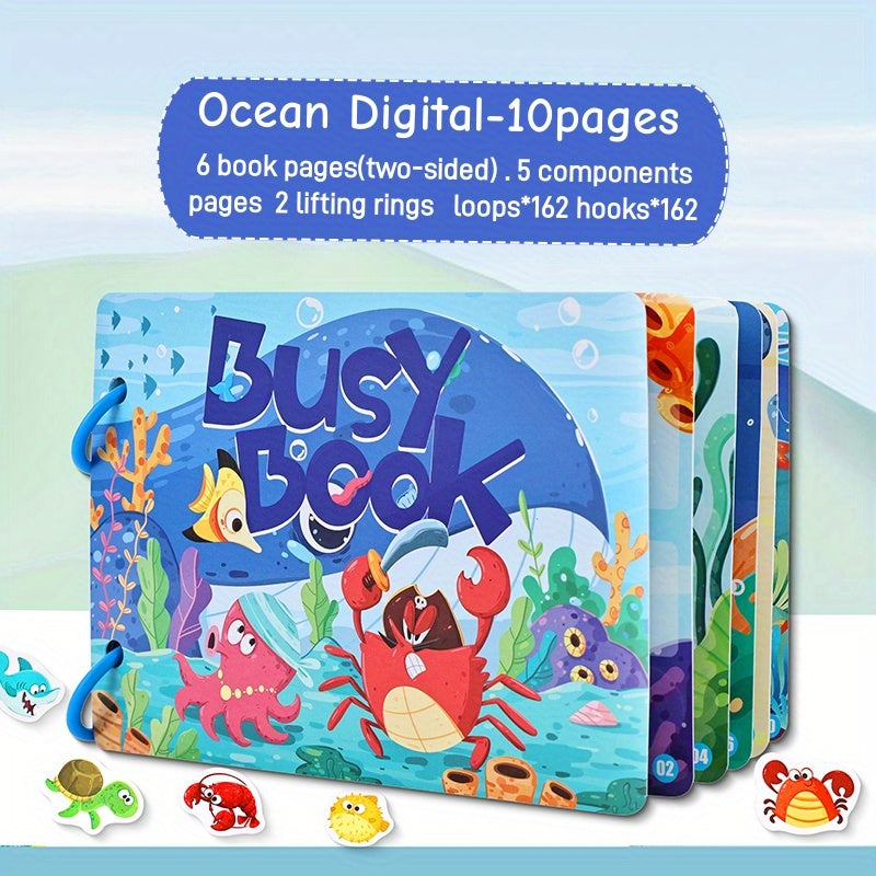 Kids' Quiet Busy Bus Sticker Puzzle Toy Book