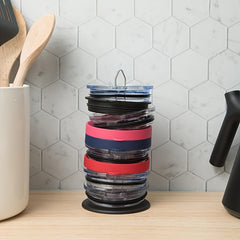 Cup Lid Storage Rack - Kitchen Cabinet Organizer