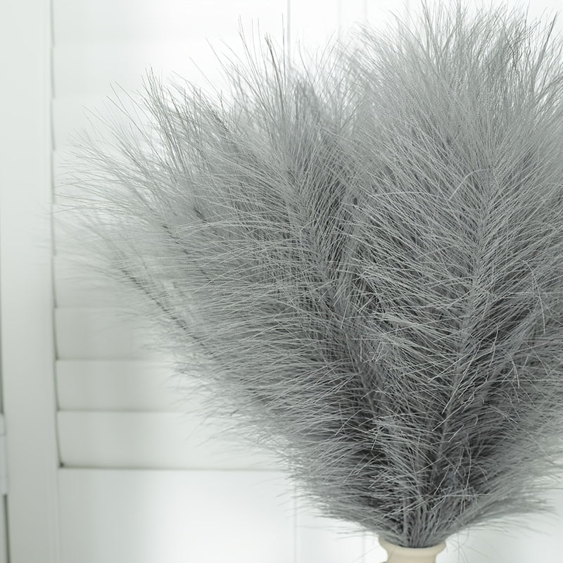 12pcs Boho Faux Pampas Grass Reed Branches for Home Decor and Weddings