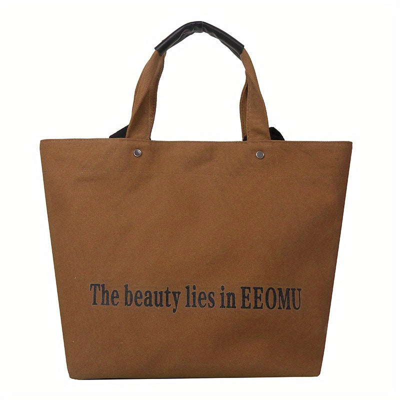 Vintage Graphic Tote Bag Retro Satchel Canvas Shoulder Purse