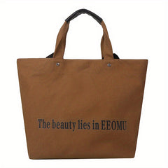 Vintage Graphic Tote Bag Retro Satchel Canvas Shoulder Purse