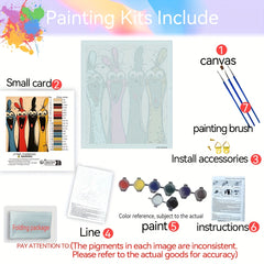 1pc DIY Painting & Number Kit Surprise Four for Beginners Ideal Collection