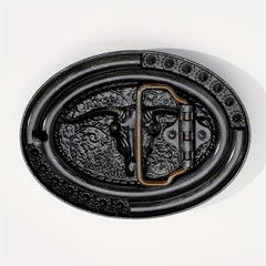 Boho Bull Head Belt Buckle Women Men Western Cowgirl Leather Waistband DIY