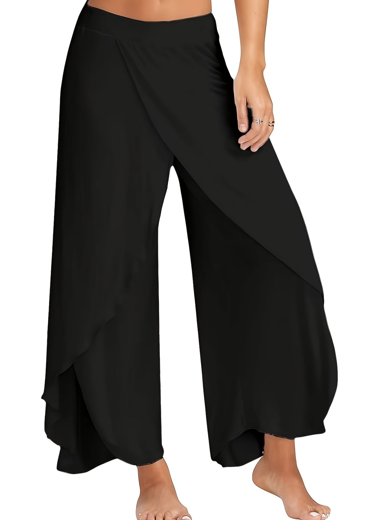  High Rise Wide Leg Pants