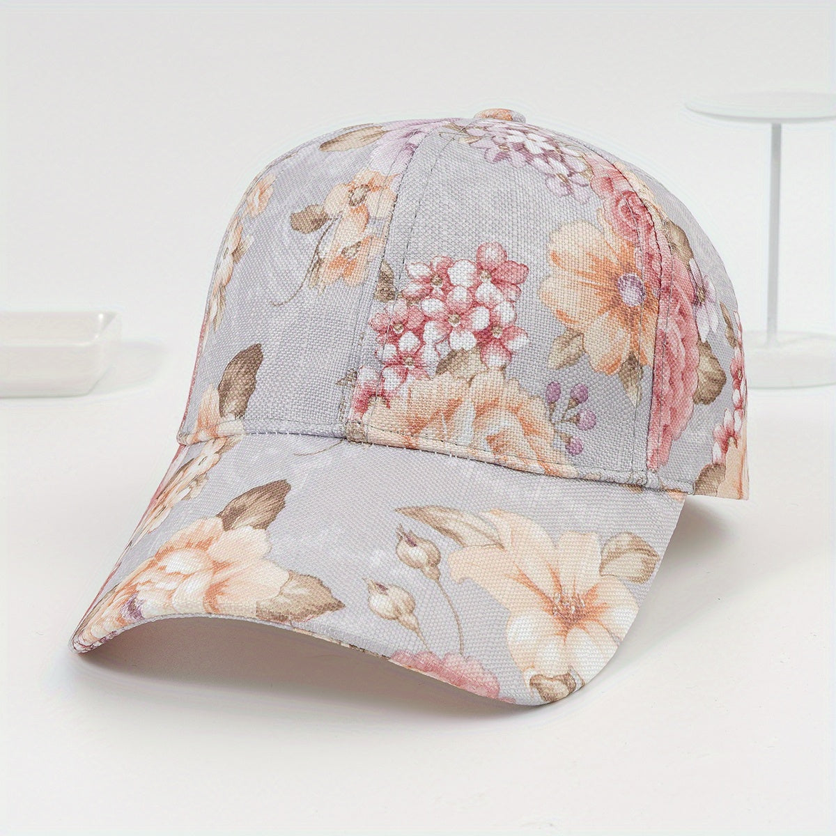 Flower Print Baseball Cap Lightweight UV Protection Sun Hat
