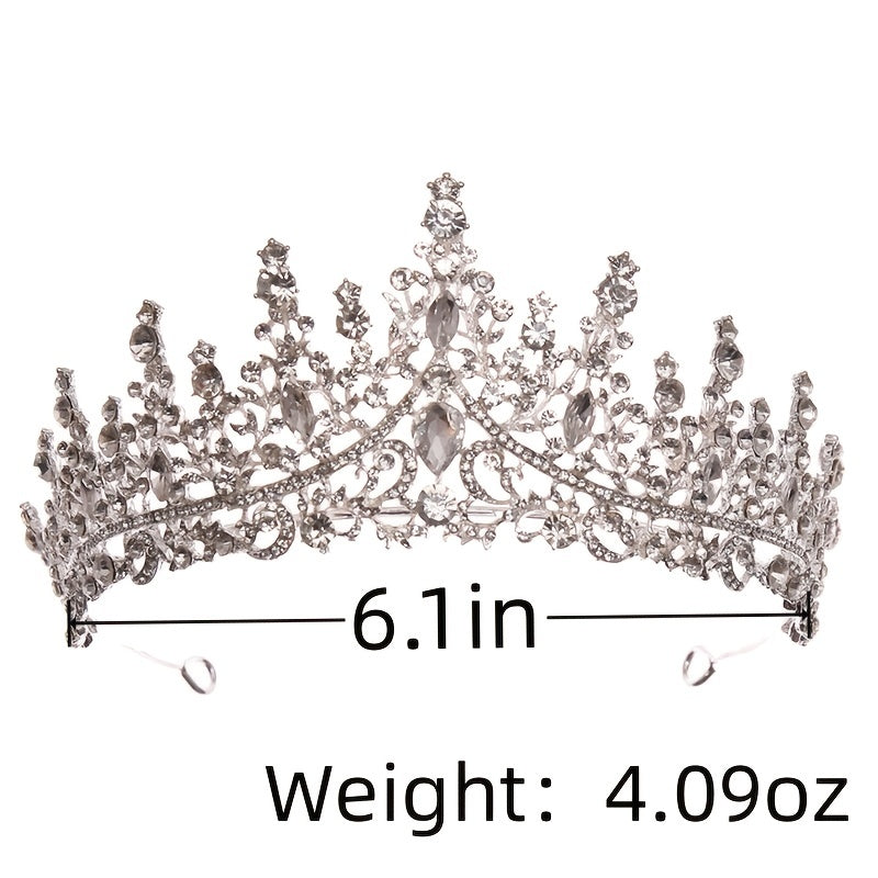 Baroque Vintage Crystal Crown Bridal Jewelry Sets