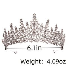 Baroque Vintage Crystal Crown Bridal Jewelry Sets