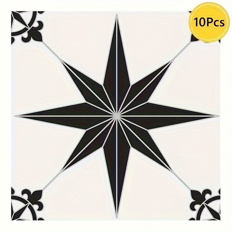 10pcs Floor Tile Sticker Peel And Stick Vinyl Self Adhesive Floor Sti
